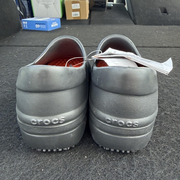 Crocs Neria Pro II LiteRide Work Shoes Womens Size 6 Black Slip Resistant Clog - Picture 4 of 6